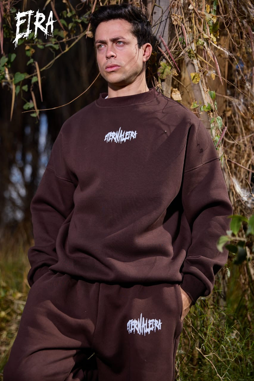 Eternal Eira Puff crew neck brown