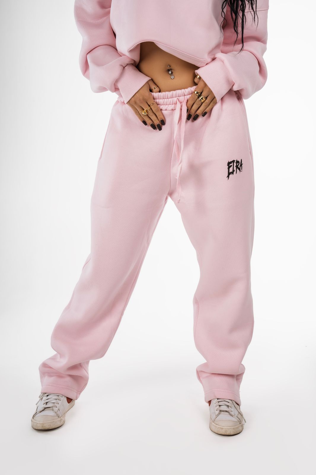 Baby Pink Eira puff print SweatPants